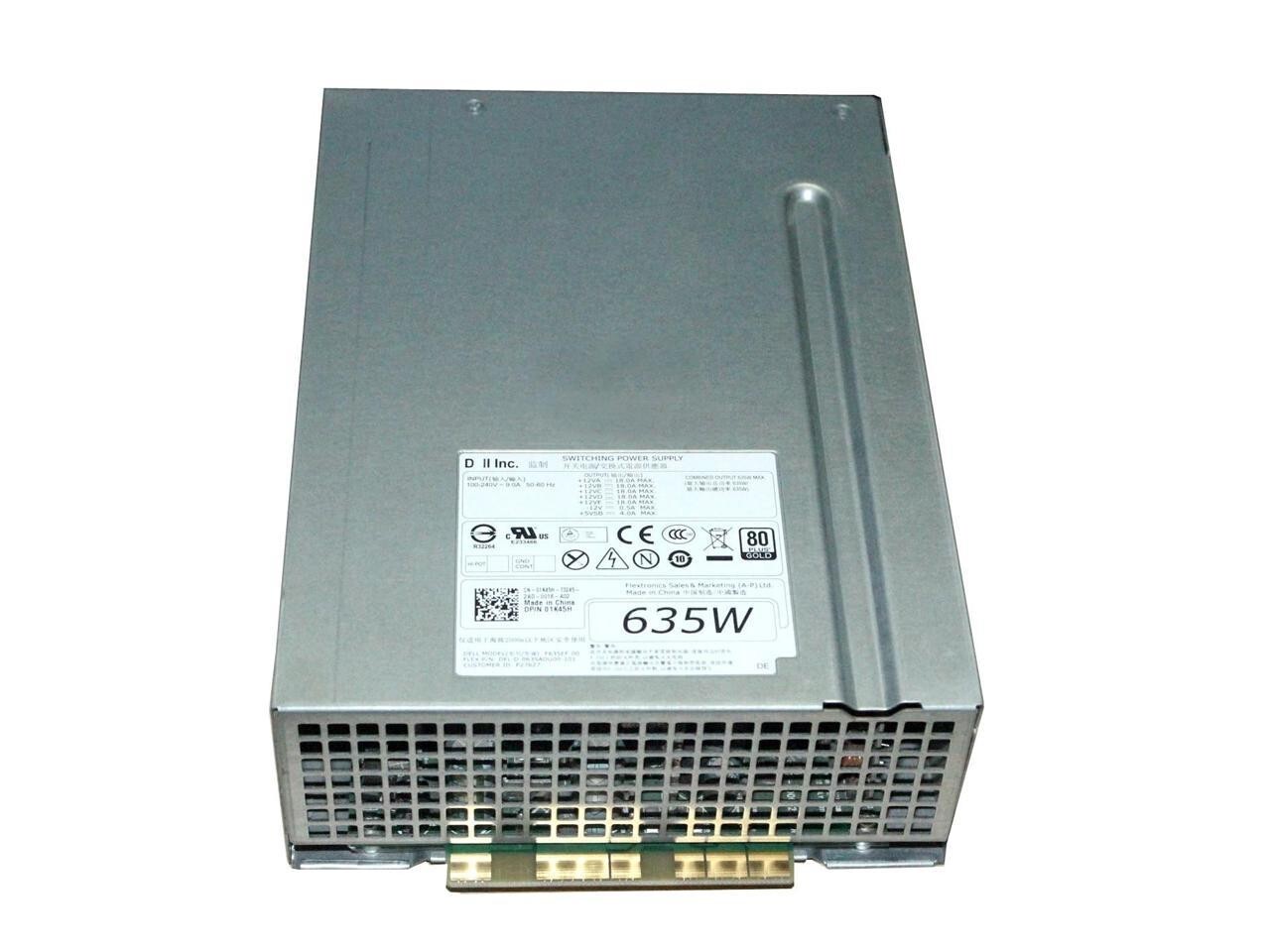 Power Supply FOR DELL T3600 T5600 635W 01K45H DEL-D-0365ADU00-101 D635EF-00 USA