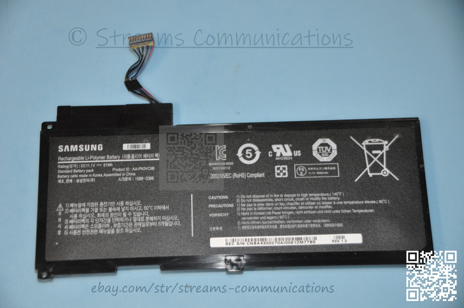 Samsung NP-QX410 QX410 Laptop OEM Li-Polymer Battery 11.1V 61Wh