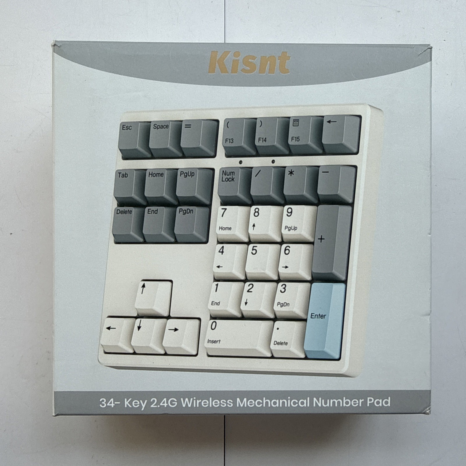 Mechanical Number Pad, 34 Key Hot Swappable Numpad Brown Switches, USB Wired ...
