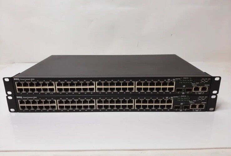 Lot of (2) Dell PowerConnect 3548 Fast Ethernet Switch 2x Gig Ethernet PC3548