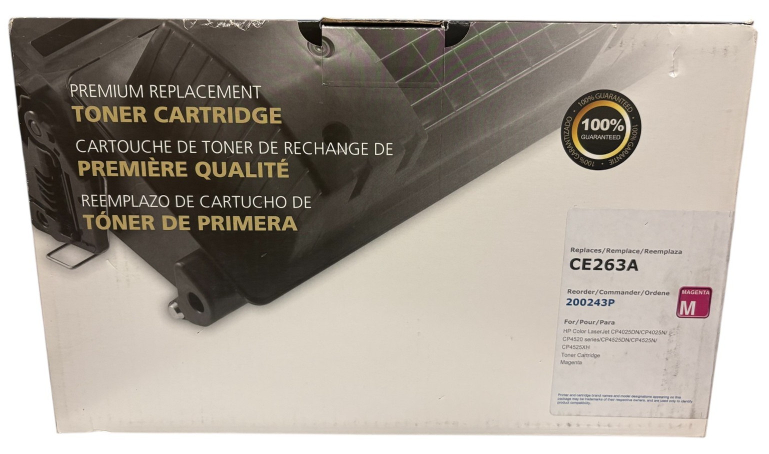 PREMIUM REPLACEMENT Magenta CE263A 648A Laser Toner Cartridge For HP CP4025 4525