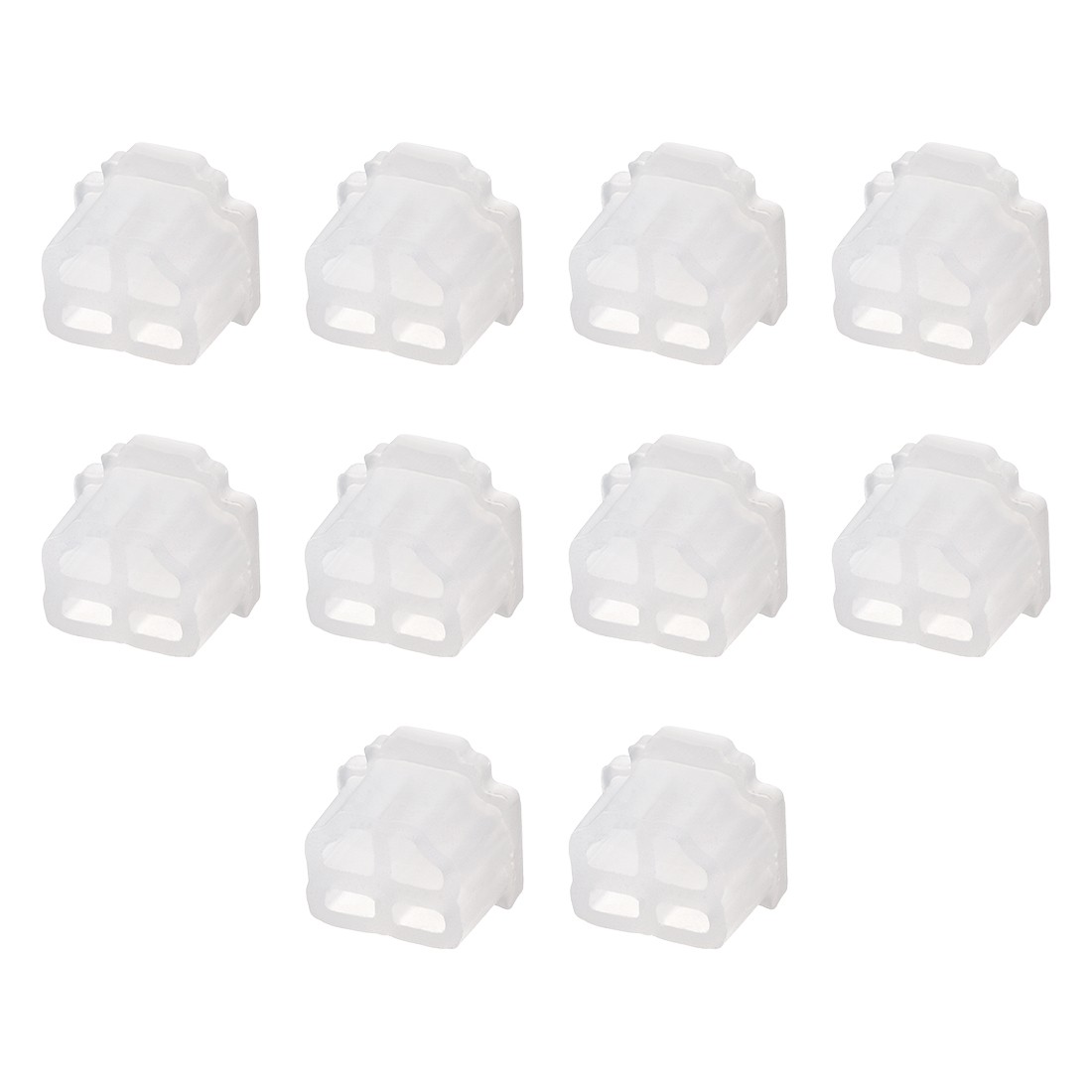 10 Pack RJ11 Anti-Dust Clear Silicone Telephone Modular Port Stopper Cap Cover