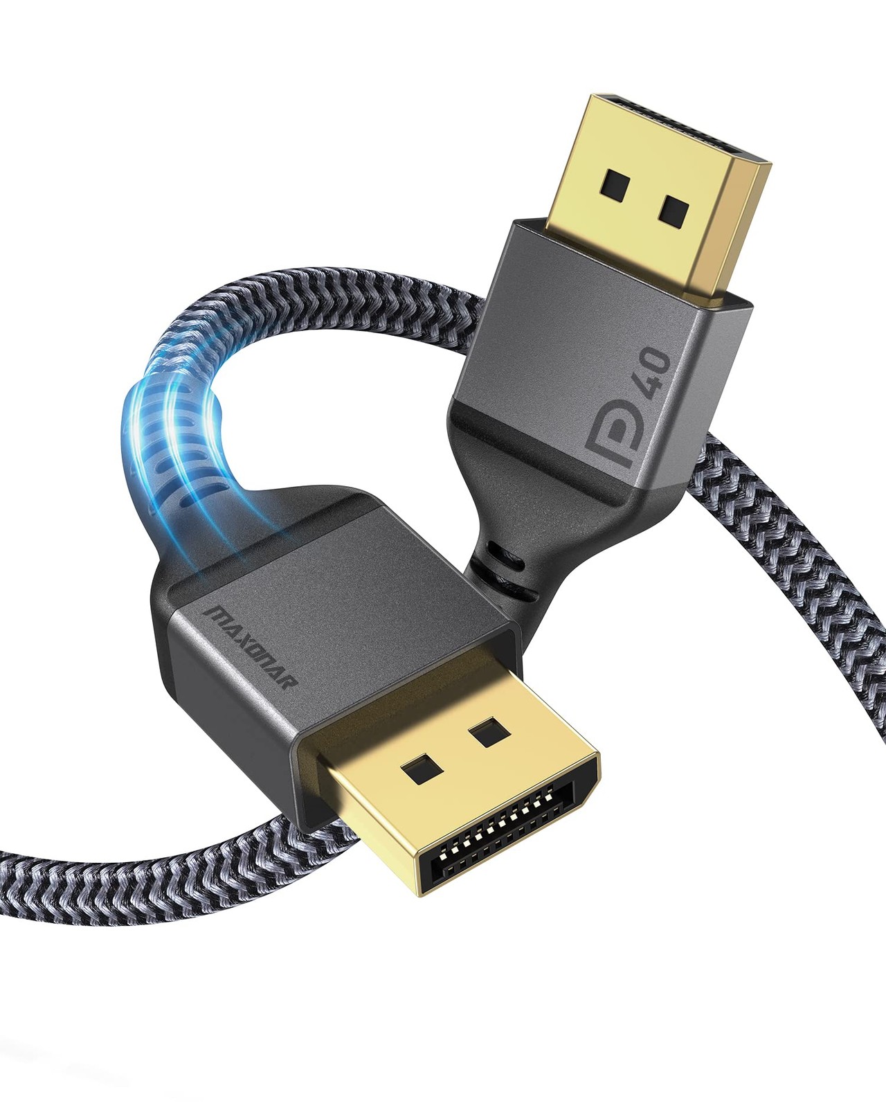 Maxonar VESA Certified DisplayPort 2.1 Cable, 16K 6.6 ft, Deep Grey