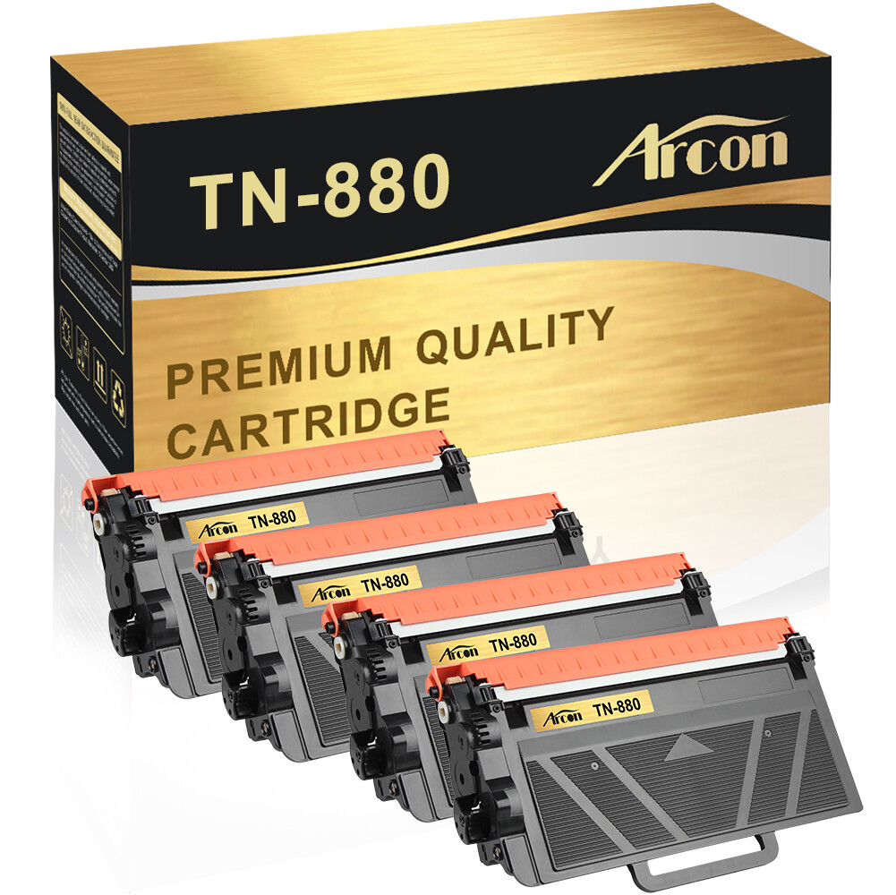 4 Pack TN880 Black Toner Compatible With Brother HL-L6200DW MFC-L6700DW L6250DW