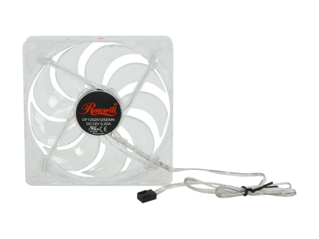 Rosewill 120mm Computer Case Cooling Fan w/ Red LED lights (RFTL-131209R)