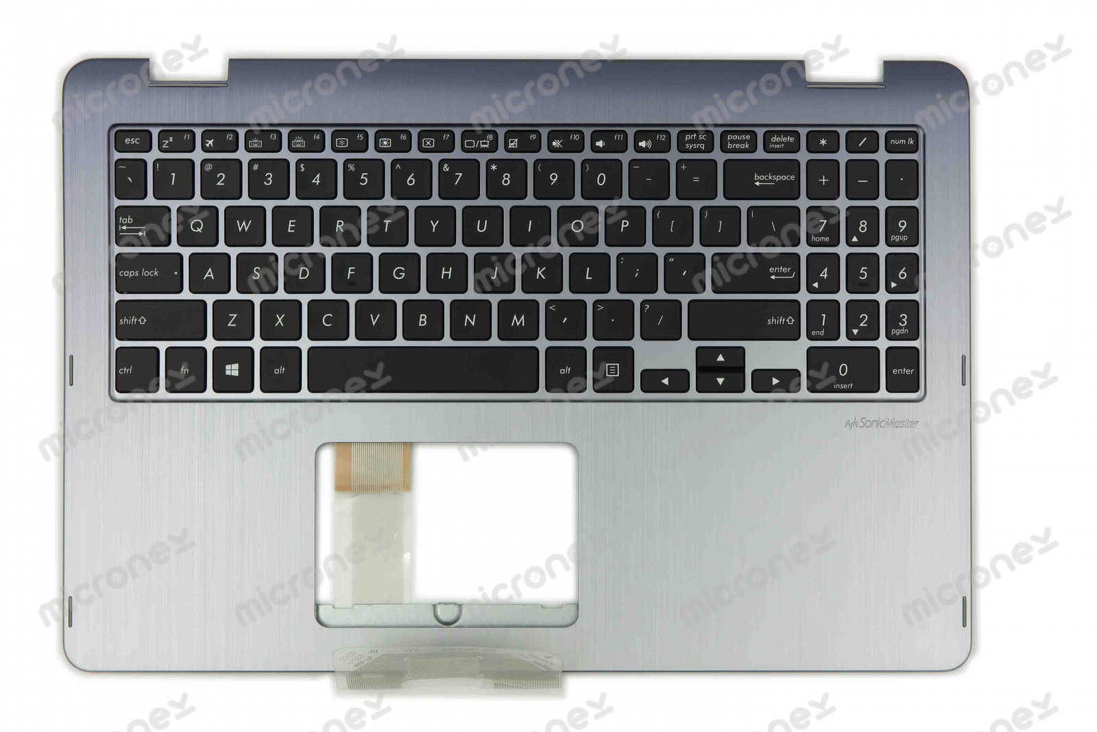 FOR Asus 90NB0GB1-R31US0 Palmrest Keyboard US-International gray