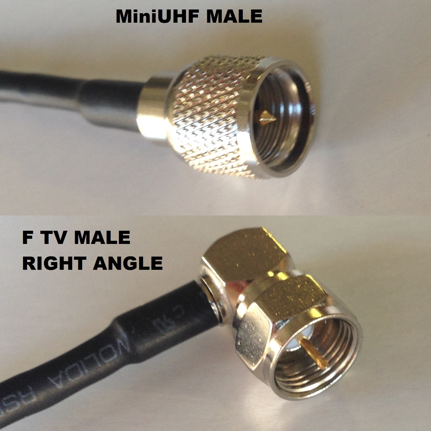 RG316 MINI UHF MALE to F MALE ANGLE Coaxial RF Cable USA-US
