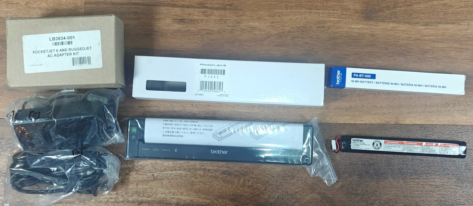 NEW Brother PocketJet 6 PJ-662 Portable Printer, Battery, Charger - 6 Available