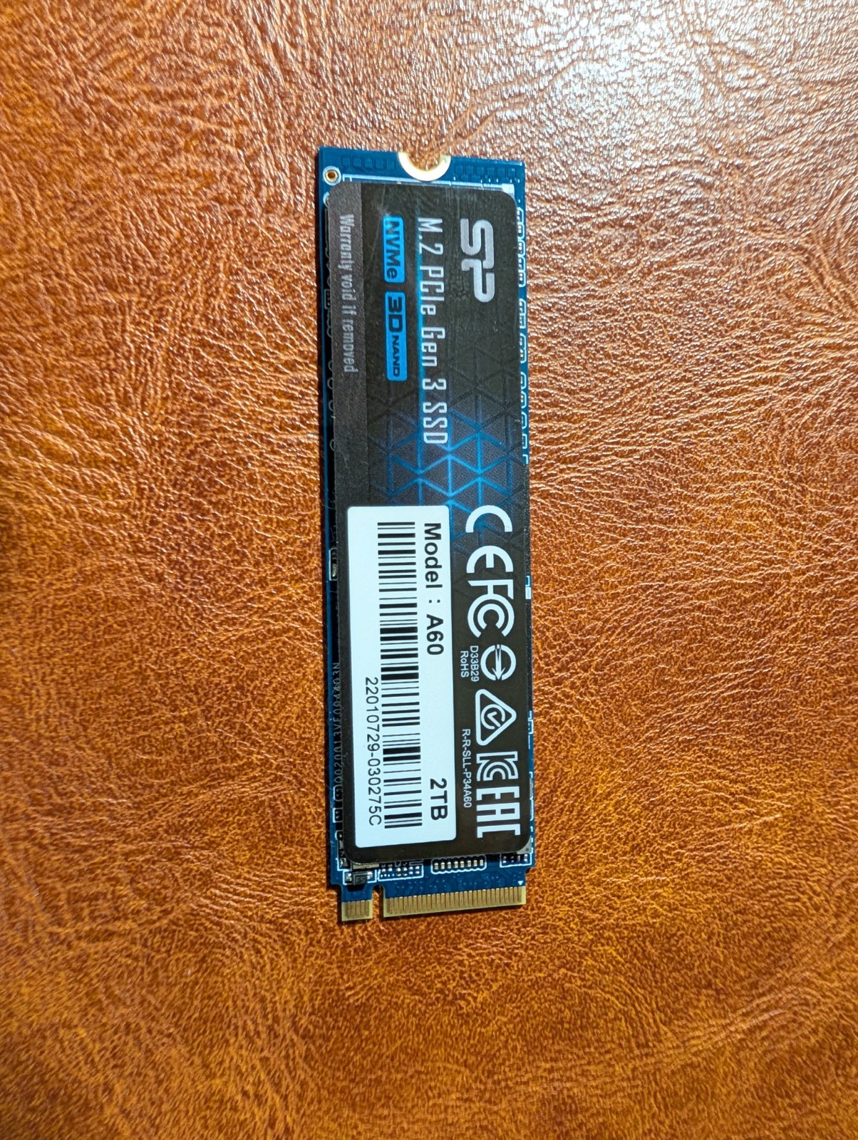 Silicon Power A60 2TB M.2 NVMe PCIe 3.0 SSD 2280 Solid State Drive 90% Health
