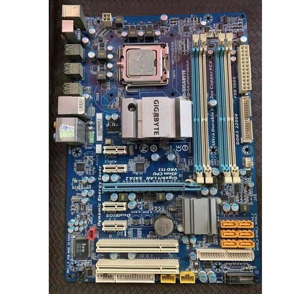 For Gigabyte GA-EP45T-UD3LR Motherboard Intel P45 Socket LGA 775 DDR3 tested ok