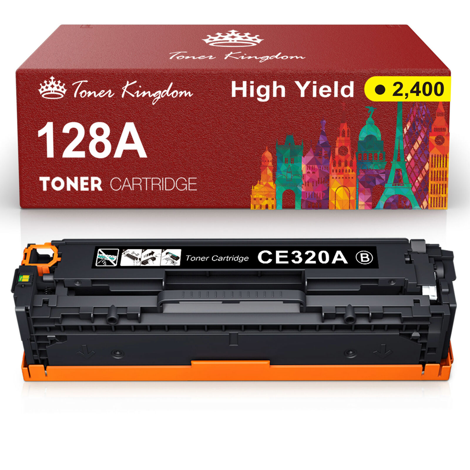 1 2 4 8 10x CE320A 128A Laser Toner Lot For HP LaserJet Pro CM1415FNW CP1525NW