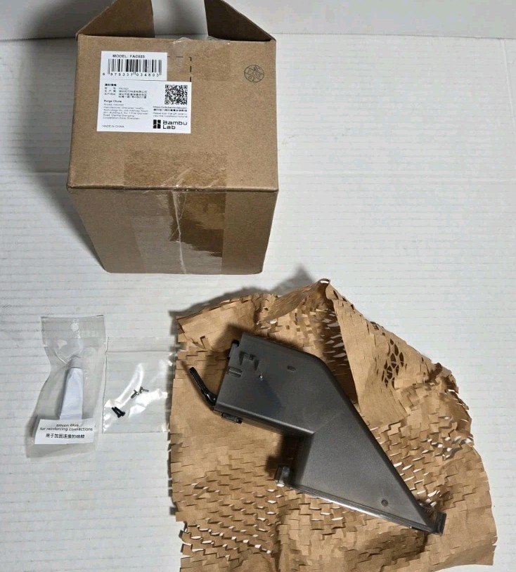 Bambu Lab Purge POOP Chute For P1 & X1 Series - FAC023 NEW (READ)