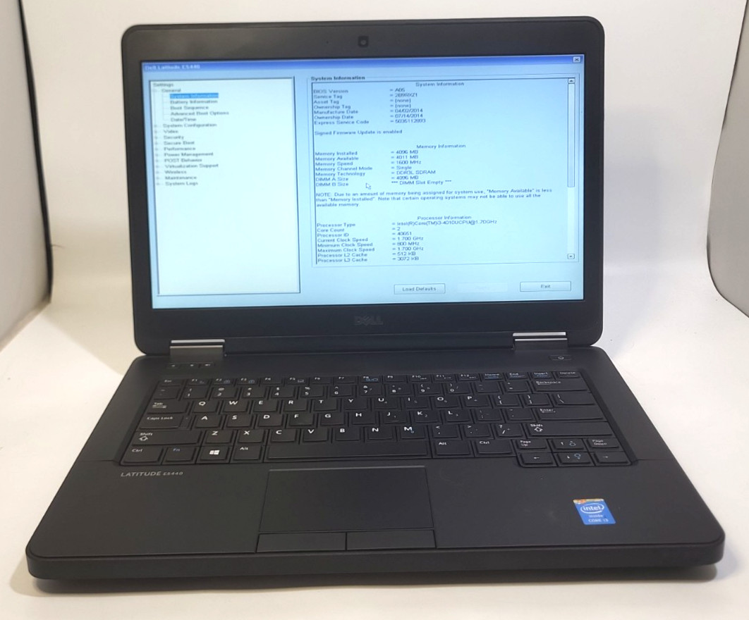 Dell Latitude E5440 Core i3-4010 1.7GHz 4GB RAM 320GB HD 14" LCD