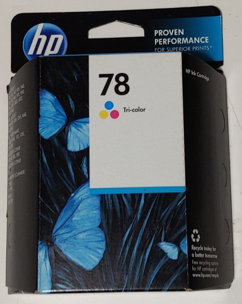 Genuine HP 78 Tri-Color Ink Cartridge C6578AN Lot of 2 NEW Sealed NOS 2013 OEM