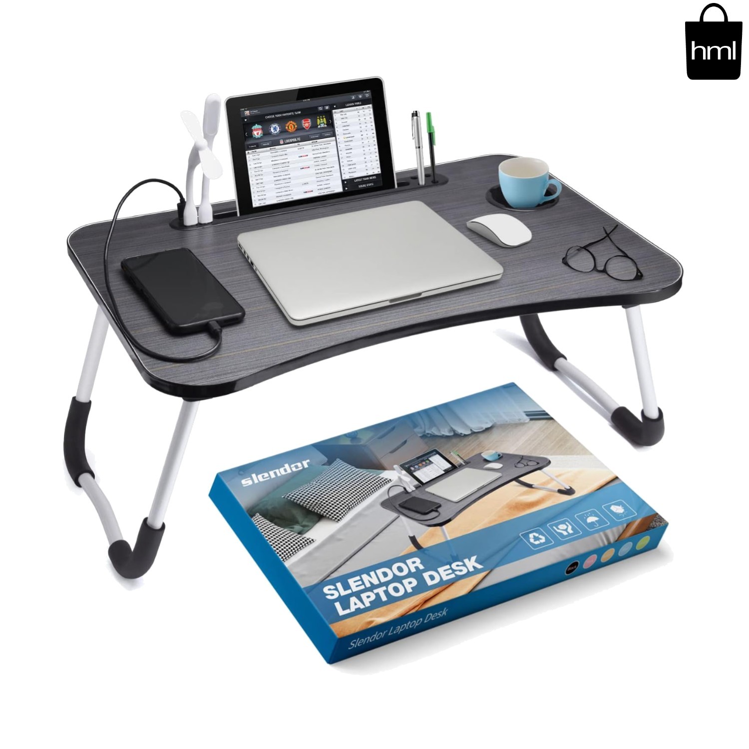 Versatile Foldable Laptop Desk for Bed & Sofa with Ergonomic Design and Comfort