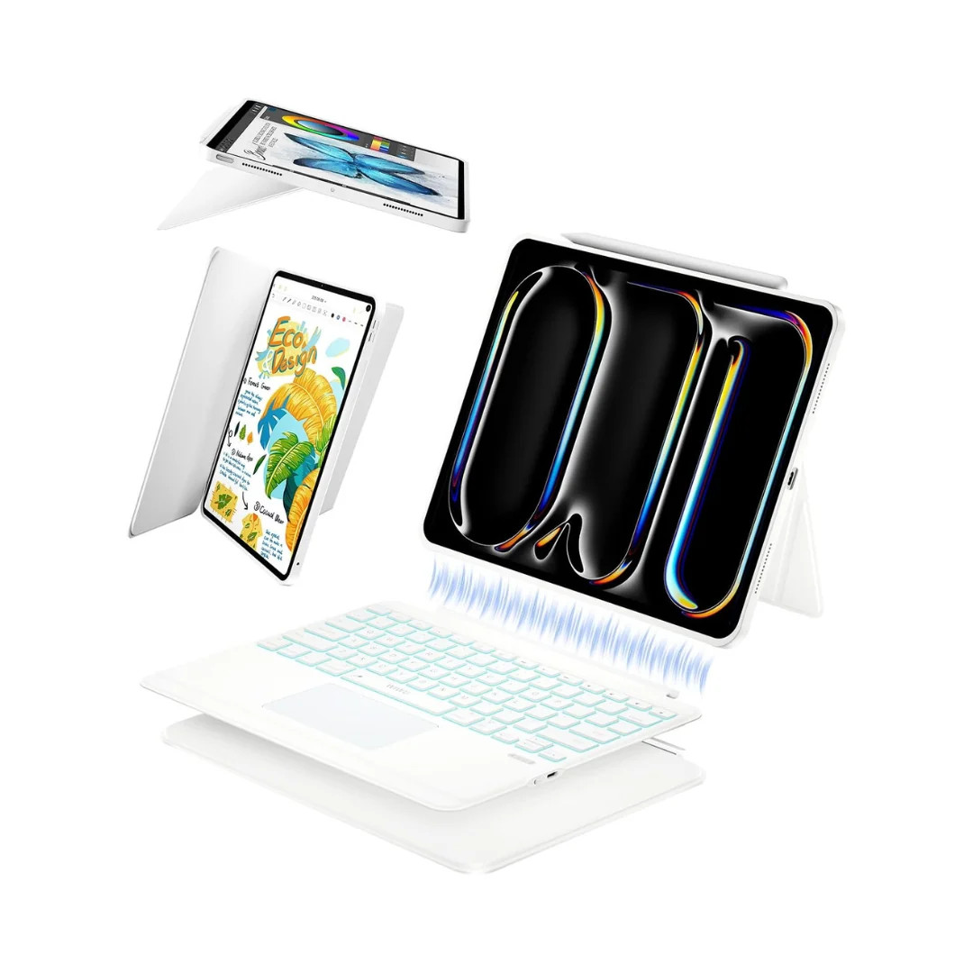 WIWU iPad Pro 13inch M4/M5 Keyboard Case – Detachable Backlit Bluetooth Keyboard