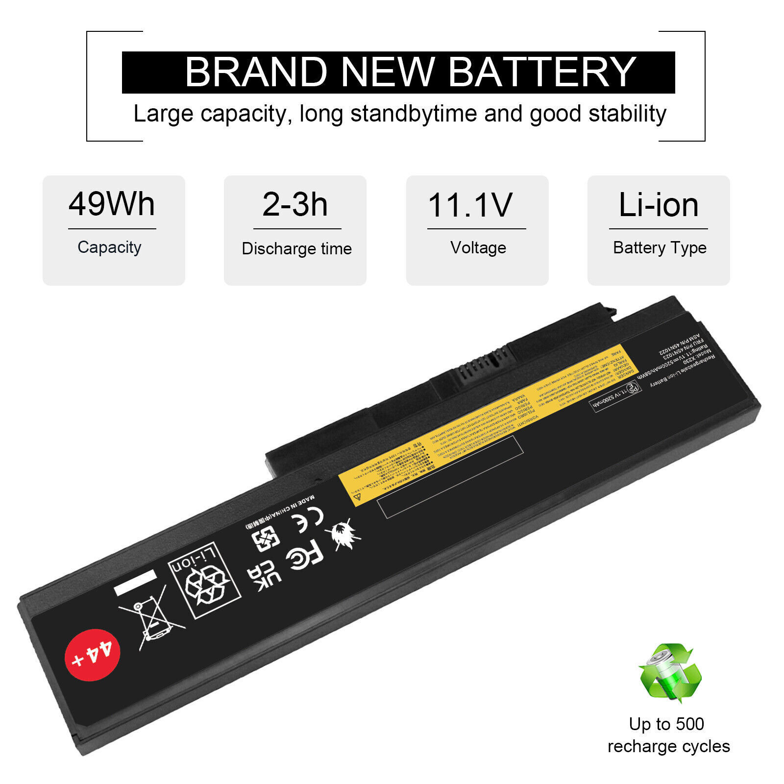 44+/44++ Battery for Lenovo ThinkPad X220 X220i X220s X230 X230i 0A36281 0A36282