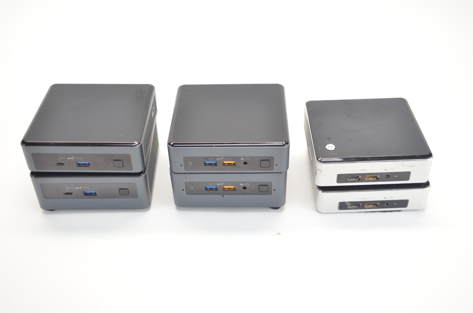 Lot of 6x Intel NUC mini PC i5-10th/8th/6th 8GB Ram No HDD No PSU