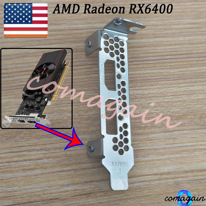 Low Profile Bracket For Sapphire AMD Radeon RX6400 Graphics Video Card