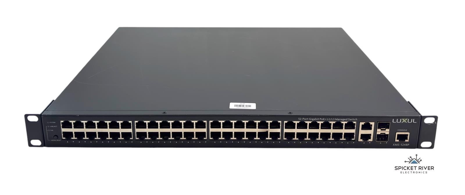 Luxul XMS-5248P 52-Port Gigabit PoE+ L2/L3 Managed Network Switch