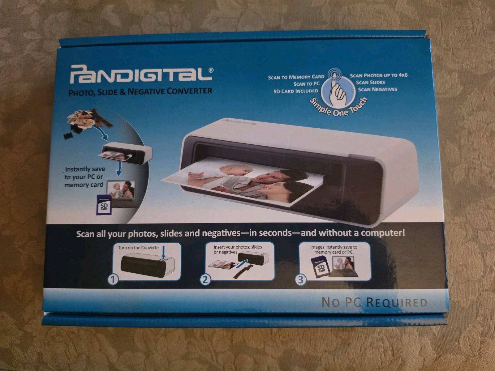 Pandigital PANSCN06R RED Personal Photo Scanner/Converter NEW Factory Sealed