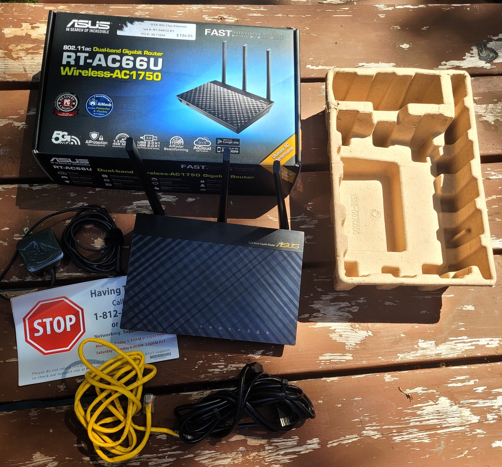 ASUS RT-AC66U B1 Dual-Band AC1750 WiFi Router | Gigabit | Reset & Updated