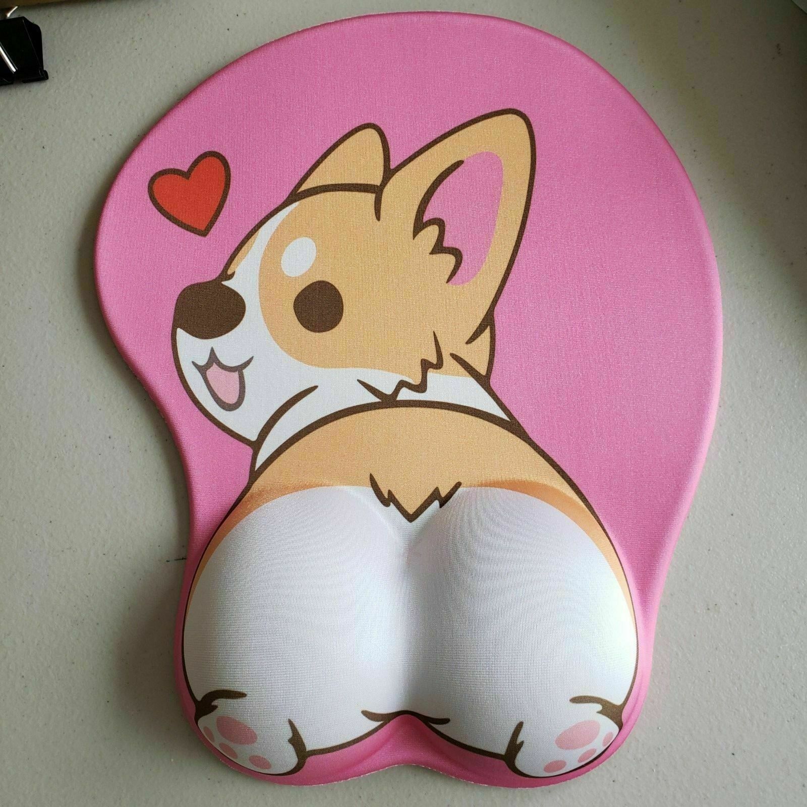 Corgi dog butt cute 3d mouse pad soft wrist rest - 3 day  - USA 