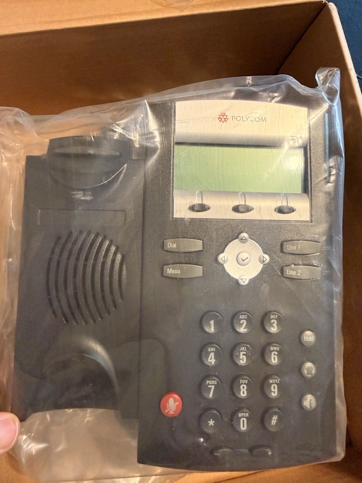 Polycom SoundPoint IP 331 2-Line SIP VoIP Phone 2200-12365-001 PoE Open Box