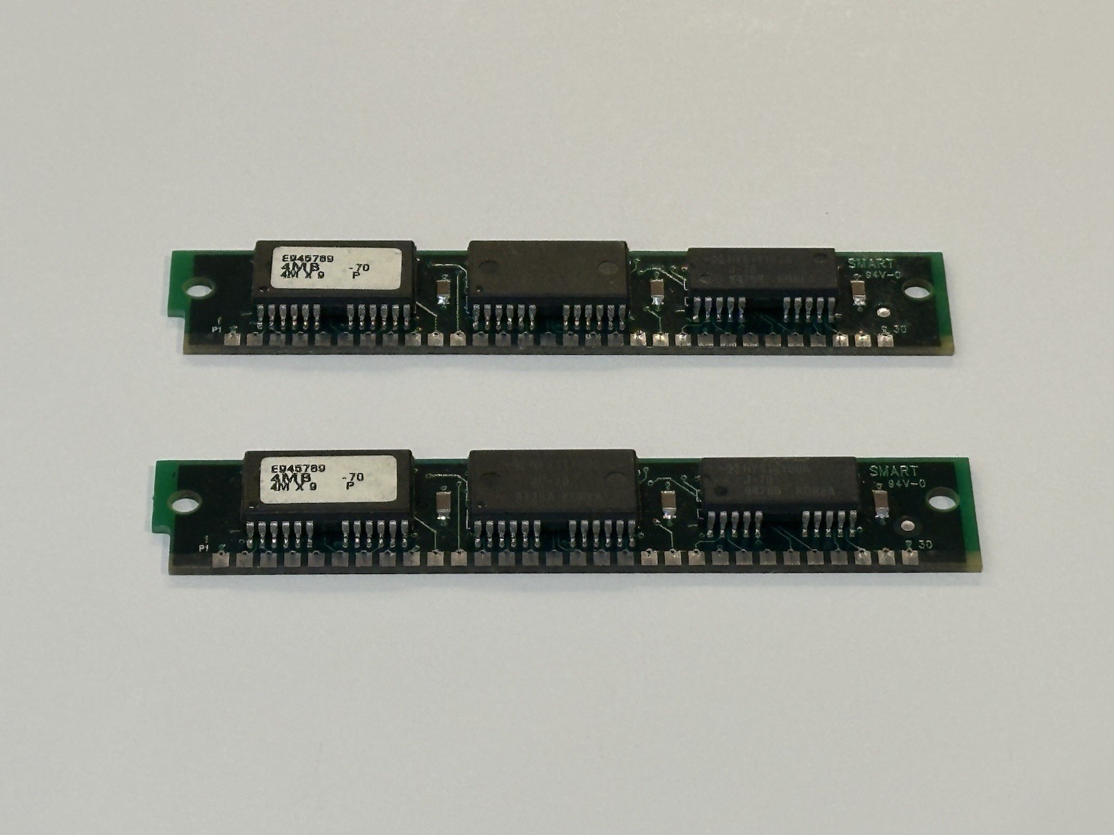 Vintage 8MB Kit (2x 4MB) 30-Pin SIMM RAM 4Mx9 -70ns Parity FPM Desktop Memory