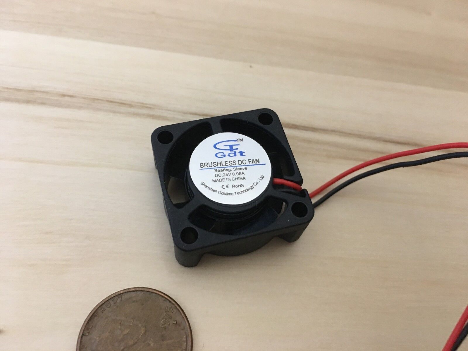 1 Piece - 24v - Fan 25mm x 25 x 10 Brushless Cooling  small micro Flow CFM