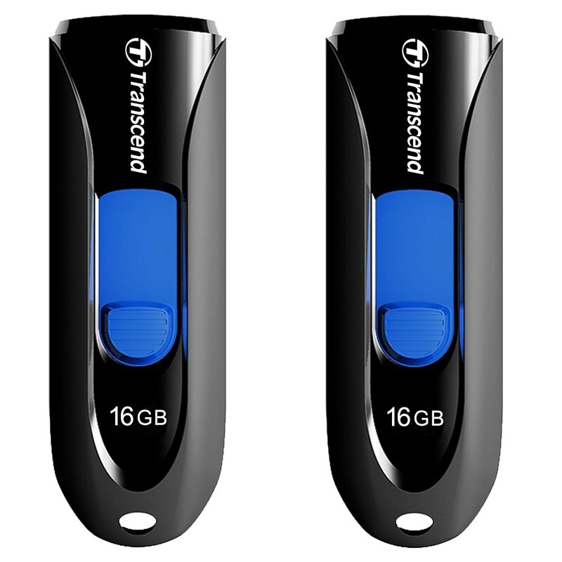 2 Pack Transcend 16GB Jetflash 790 3.1 USB Flash Memory Thumb Drive Stick 