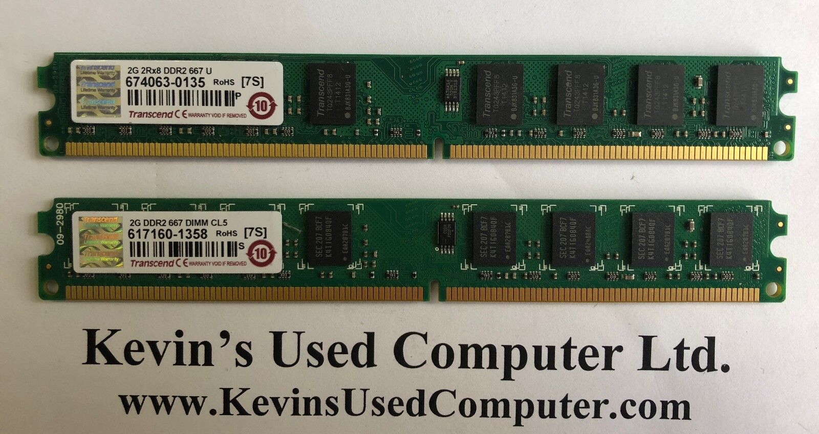 TRANSCEND 4GB(2X2GB) DDR2 667 PC2-5300U DESKTOP MEMORY RAM 