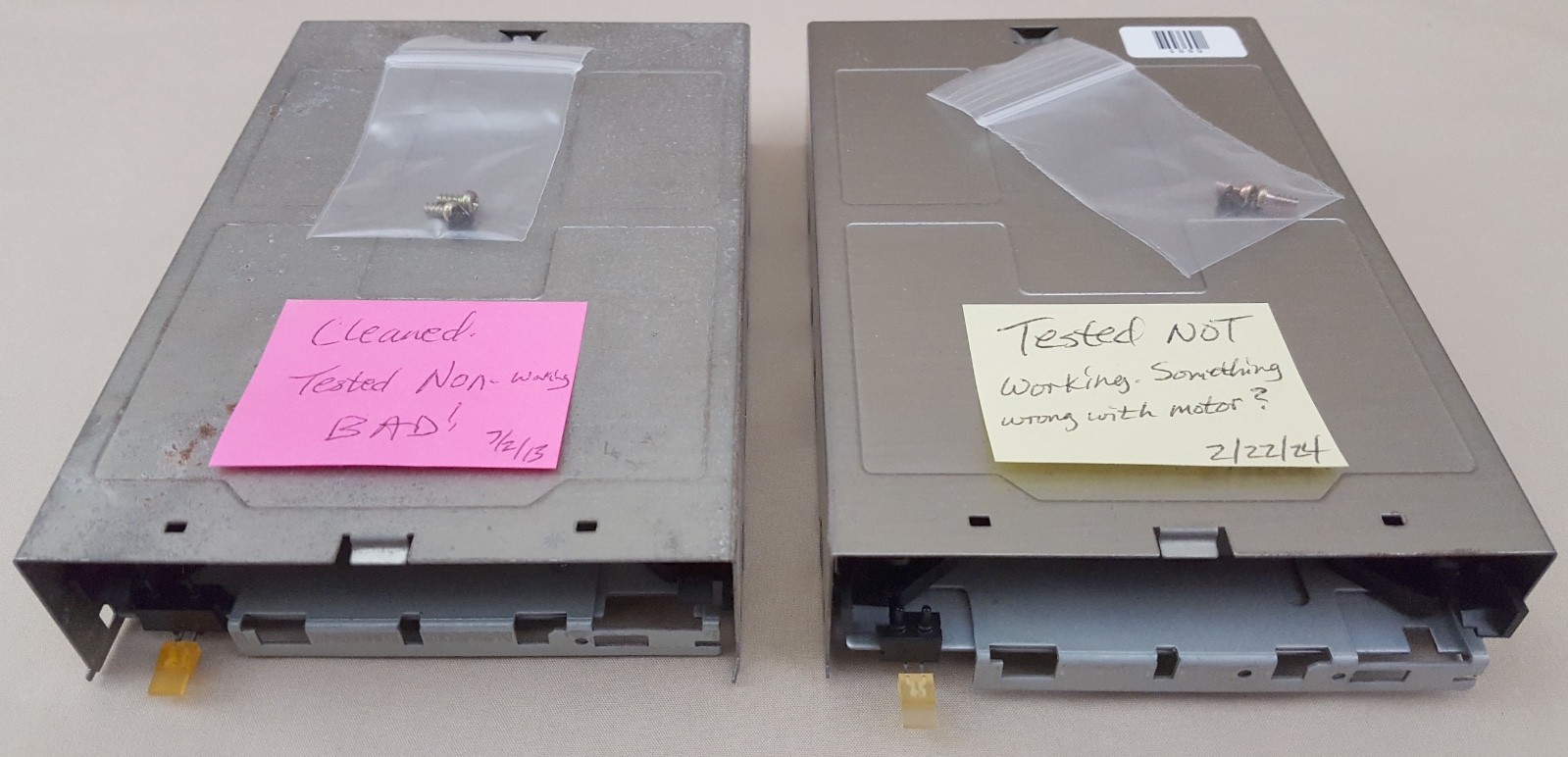 (2) 880k Floppy Disk Drives for Amiga 2000 2000HD 2500 FB-354 AMBER LED - ASIS