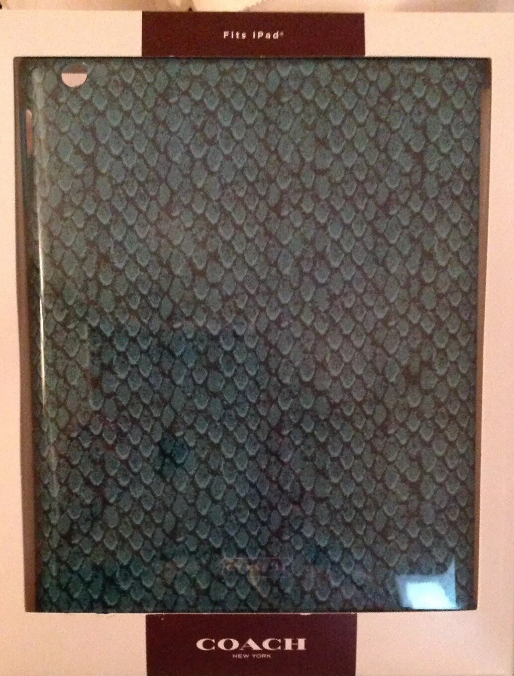 COACH 'Snakeskin' iPad Molded Hard Plastic Tablet Cover Emerald Green