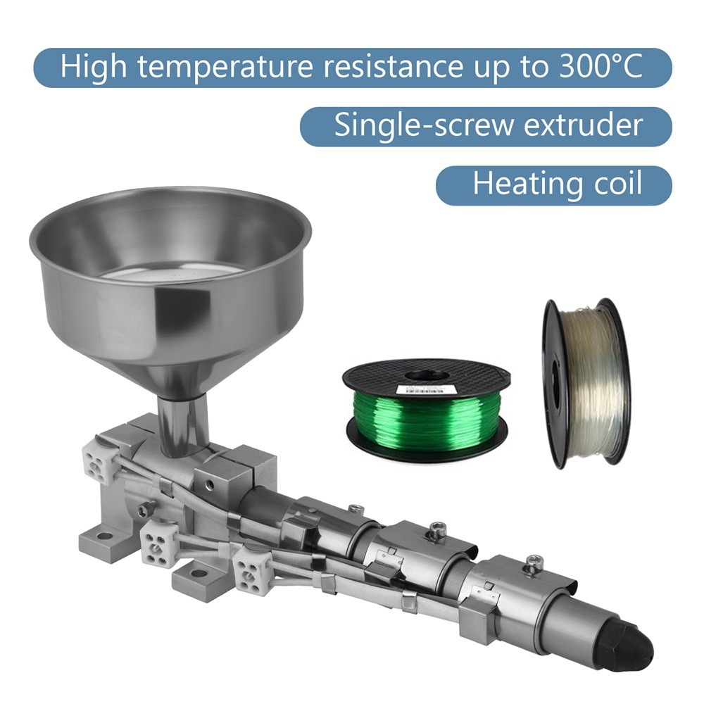 Filament Extruder Triple Heater Extruder 3D Printer Filament Recycle for Makers