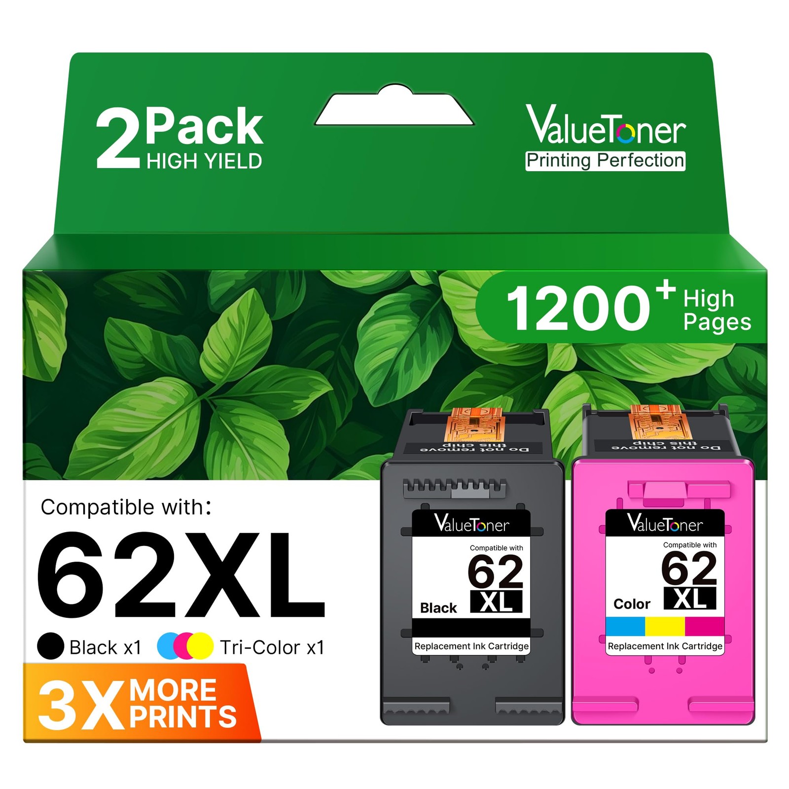 62XL Ink Cartridges for HP Envy 5660 Combo Pack