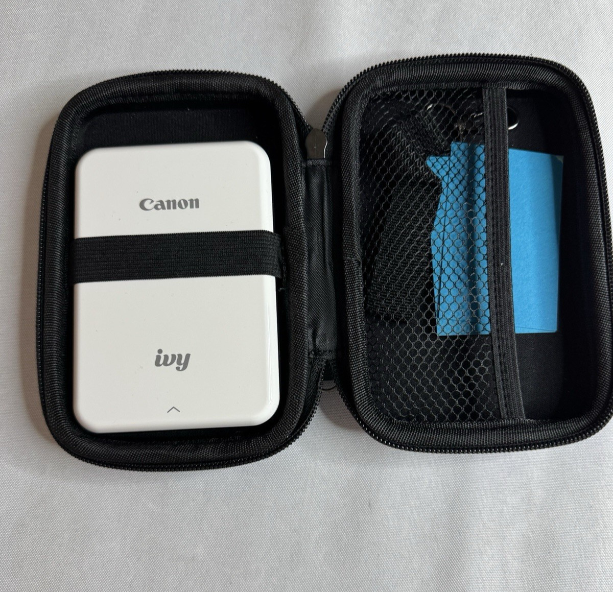 Canon IVY Mini Photo Printer White ZINK Wireless Bluetooth Hard Case