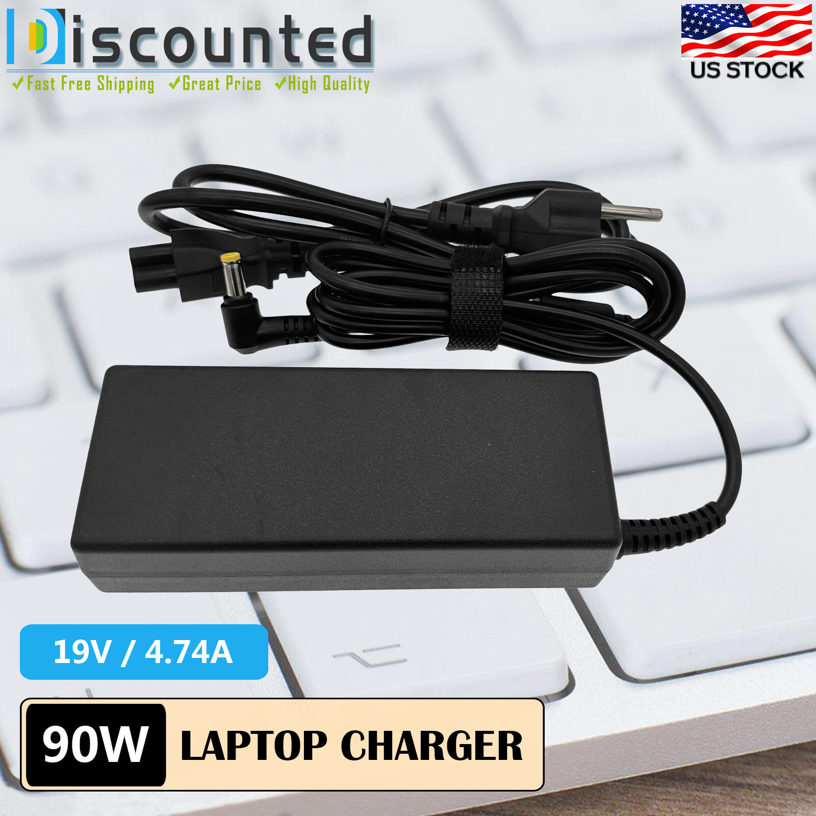 90W AC Adapter For Chicony A10-090P3A A10090P3A A090A029L Charger Power Cord