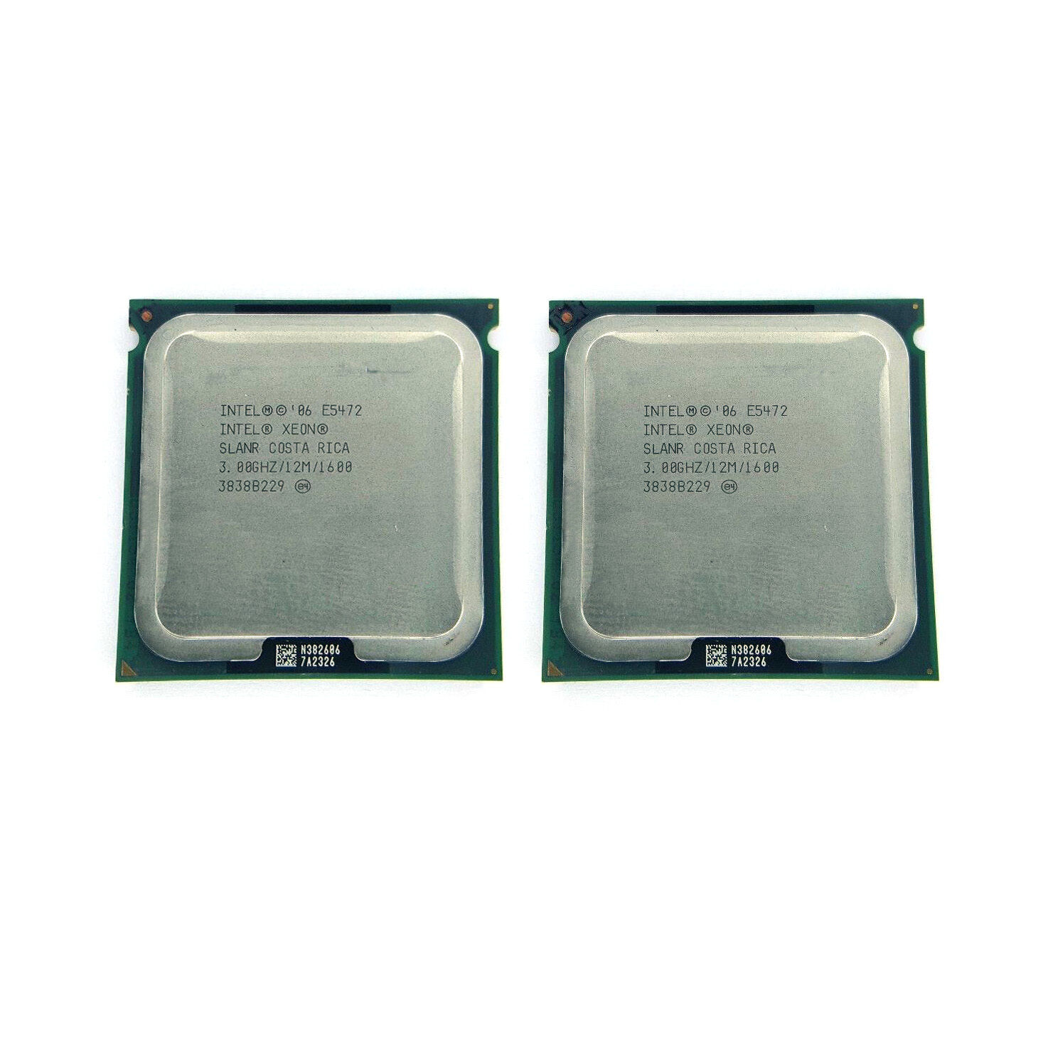 2 pcs Intel Xeon E5472 3 GHz 12MB 1600MHz Quad-Core SLANR CPU Matched pair