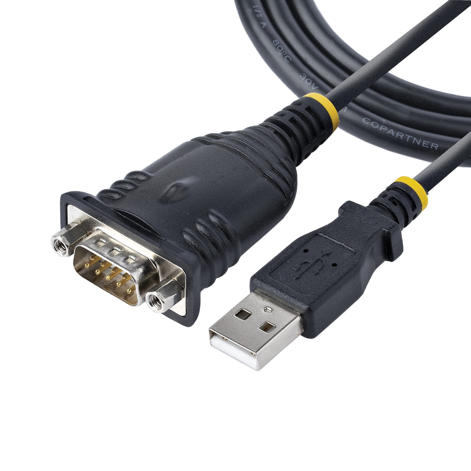 StarTech.com 3ft (1m) USB to Serial Cable, DB9 Male RS232 to USB Converter, P...