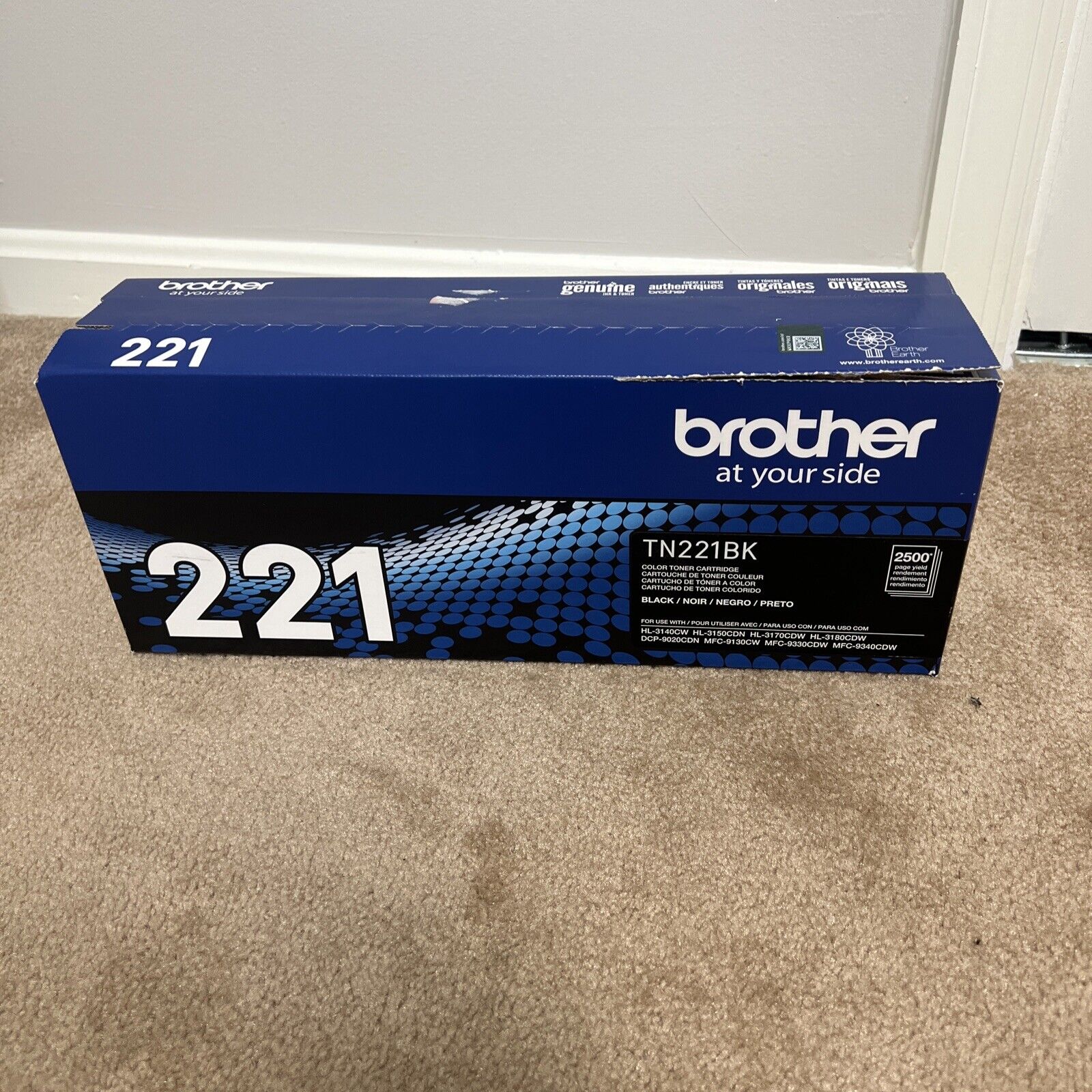 Brother TN221BK Black Toner Cartridge OEM