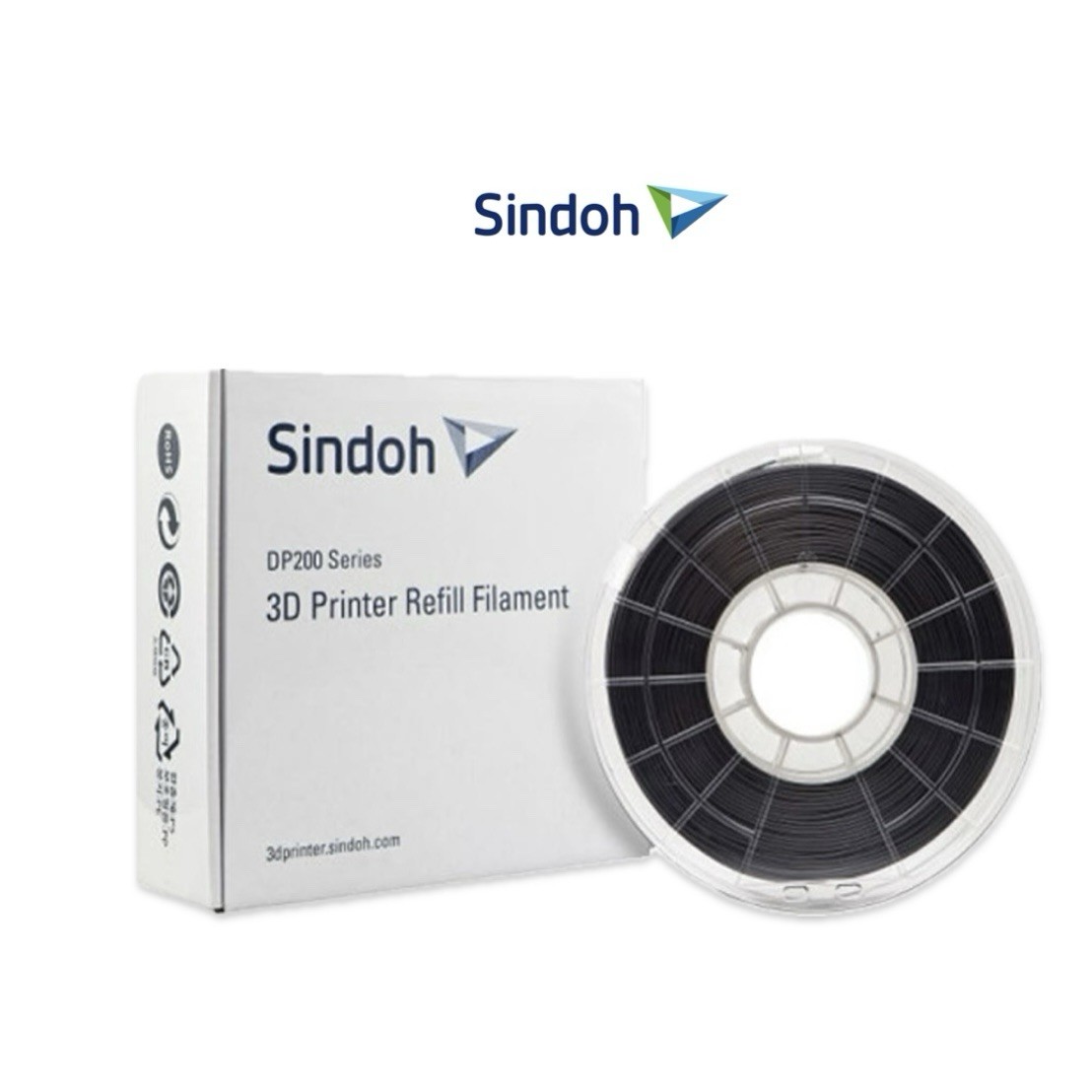 Sindoh 3D Printer PLA Filament BLACK Refill 1.75mm 700g 3Dwox1 1X 2X DP Series