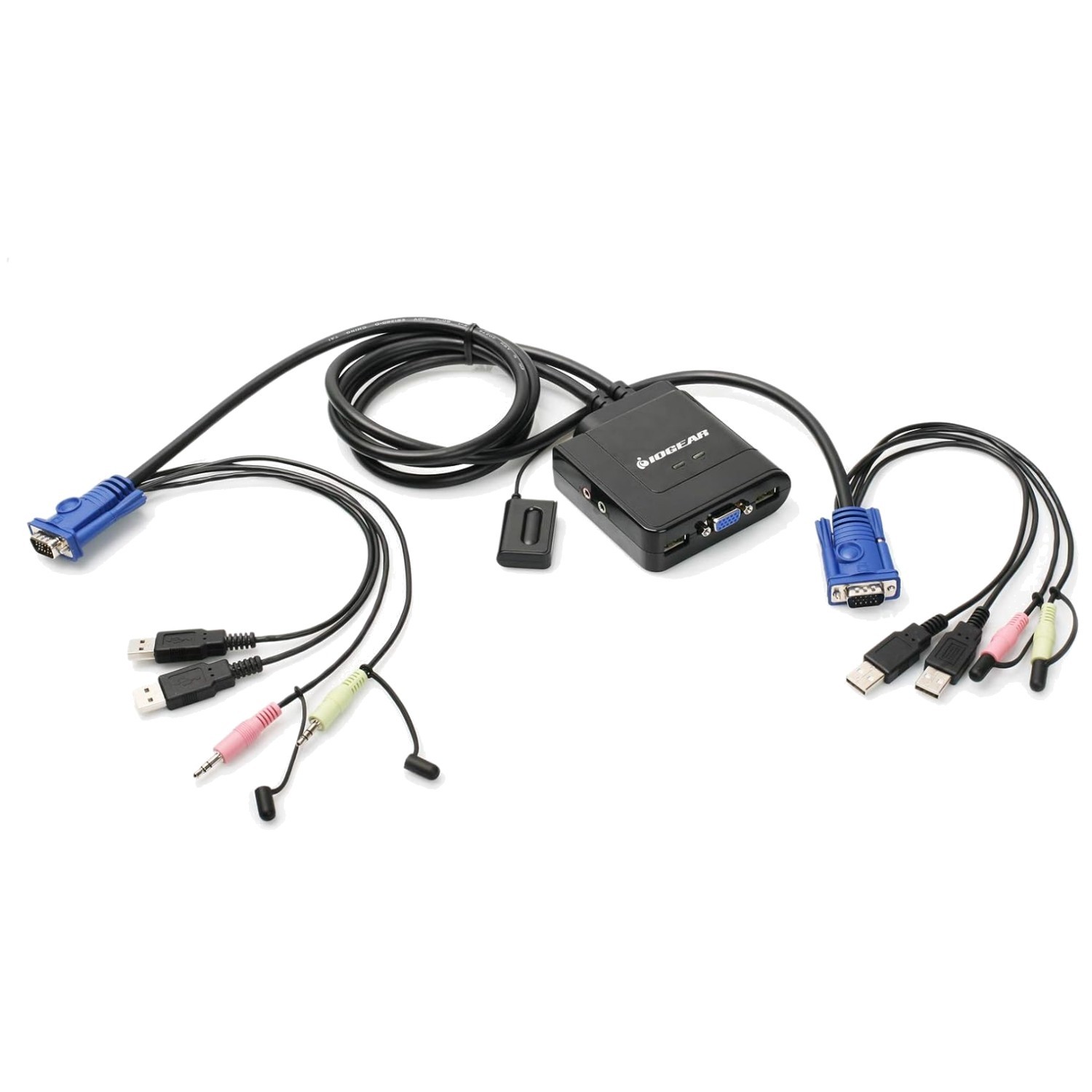 Plug n Play 2-Port USB VGA KVM Switch - 2 Computer Control