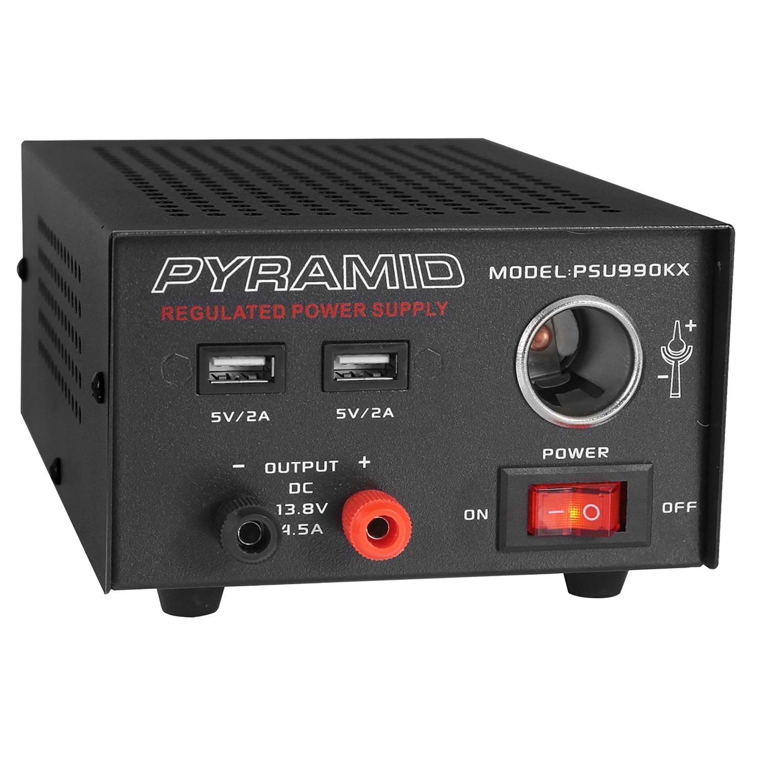 PSU990KX Hobbyist Desktop Bench Power Supply, AC to DC, Dual USB, 12V 4.5A