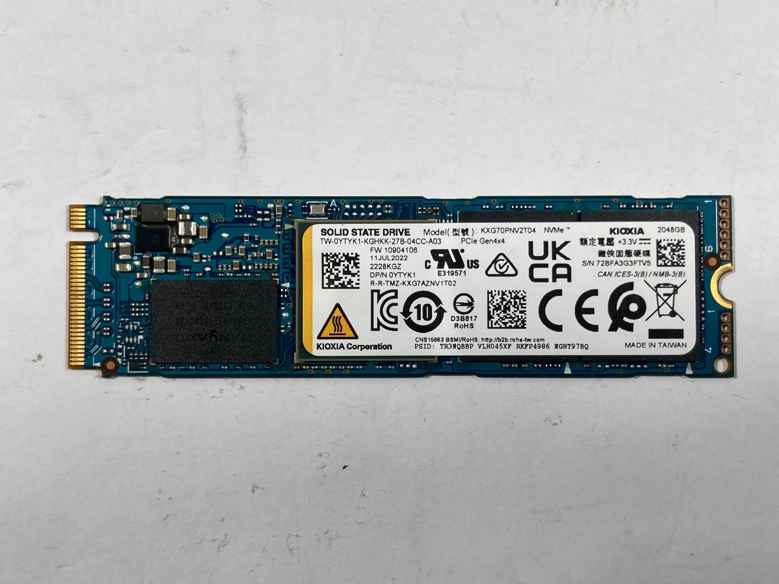 Kioxia 2TB NVMe SSD Solid State Drive