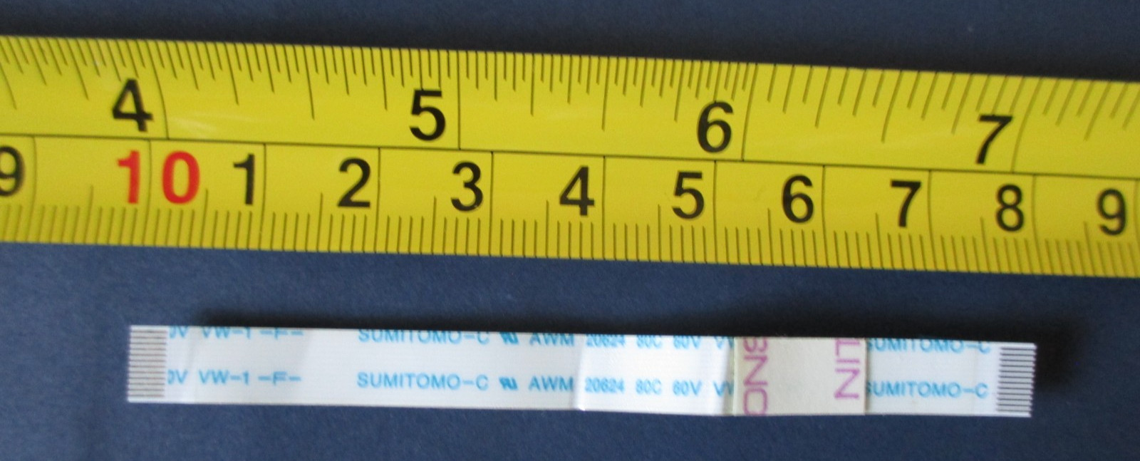1" inch 8 pins Flex Flat Ribbon Cable Sumitomo-C AWM 20624 80C 60V VW-1