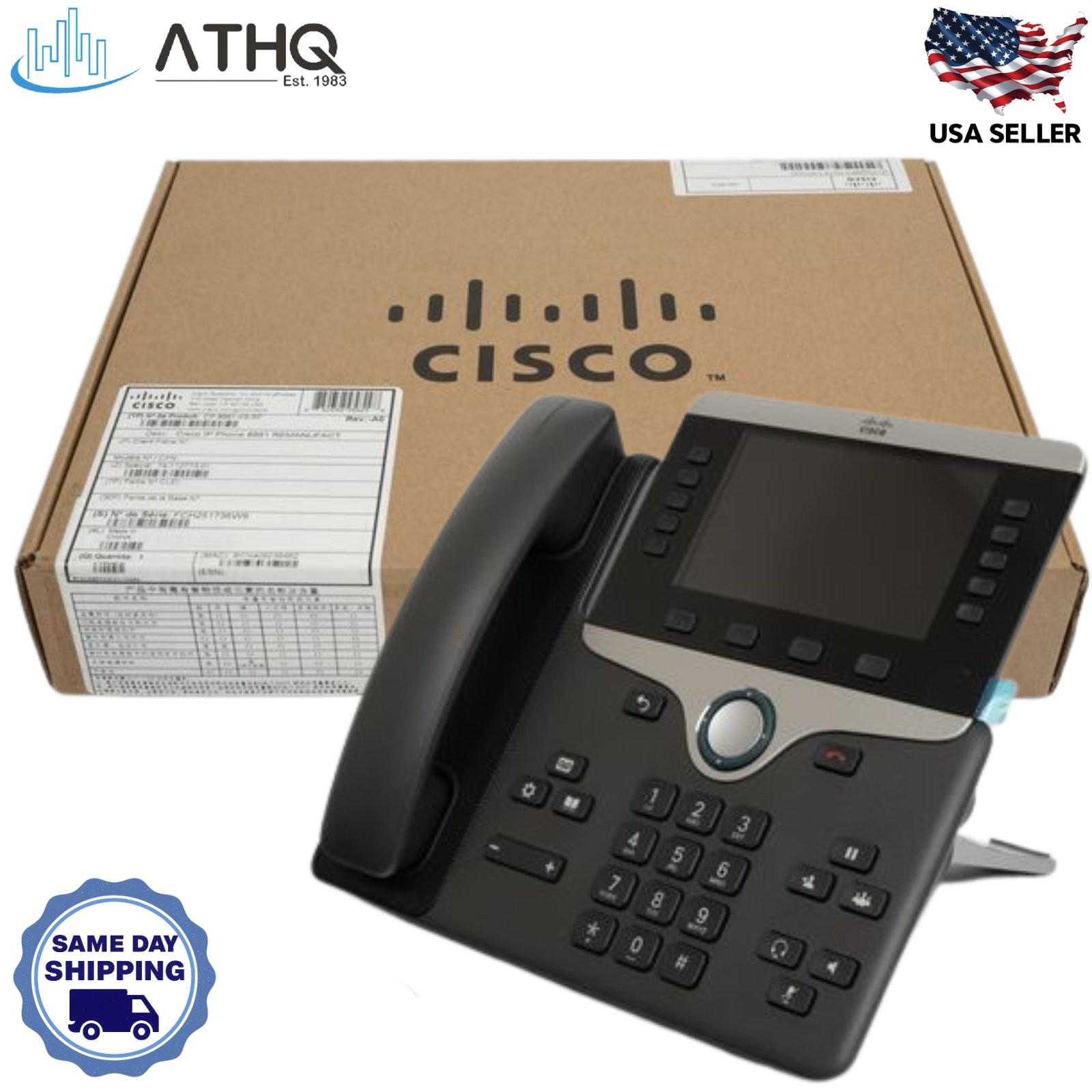 Cisco CP-8861-K9 Gigabit IP Phone 8861 Color Wi-Fi Bluetooth 5-Line VoIP Refresh