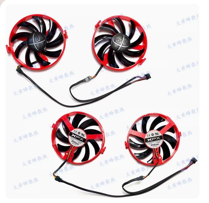 For XFX R9 370 380 RX460 Black Wolf Edition Graphics Card Fan FDC10U12S9-C Parts