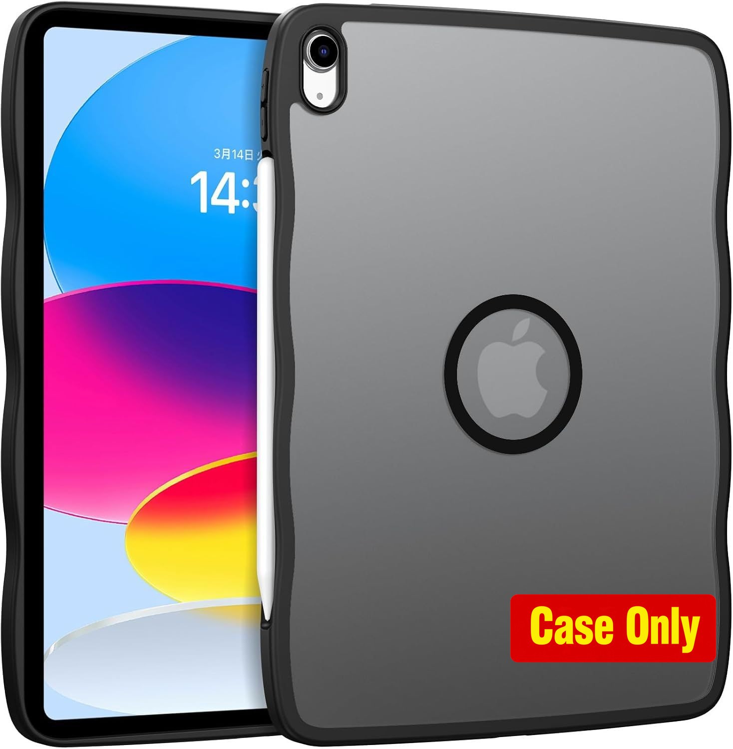 Slim Soft TPU Cover Case for iPad 11 Inch 2025 11th Gen, Pencil Holder Included