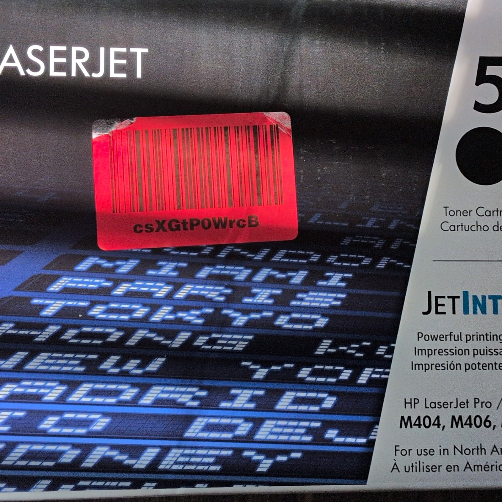 HP 58A CF258A Black LaserJet JetIntelligence Toner for Pro M404 M406